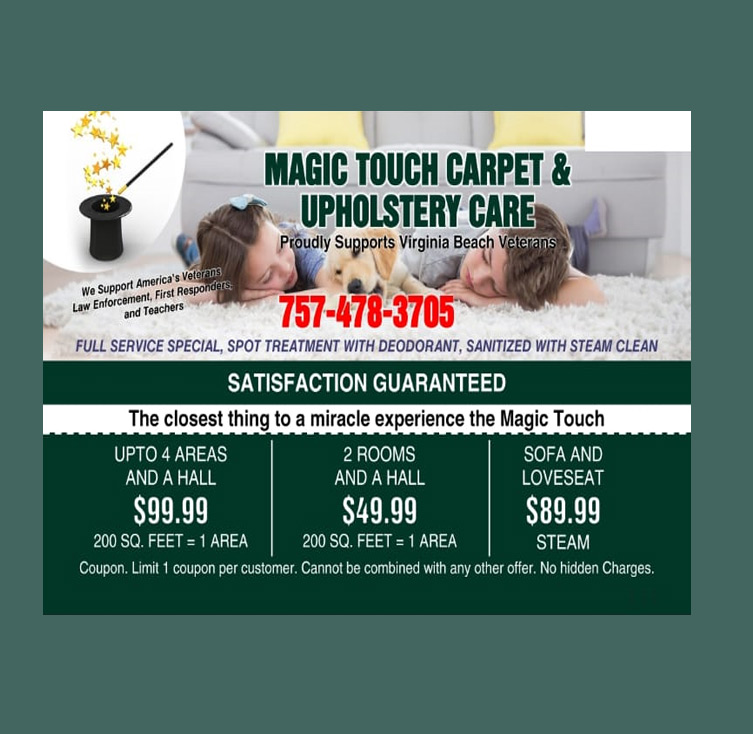 Magic Touch Carpet Cleaning & Upholstery Services in Virginia Beach, VA